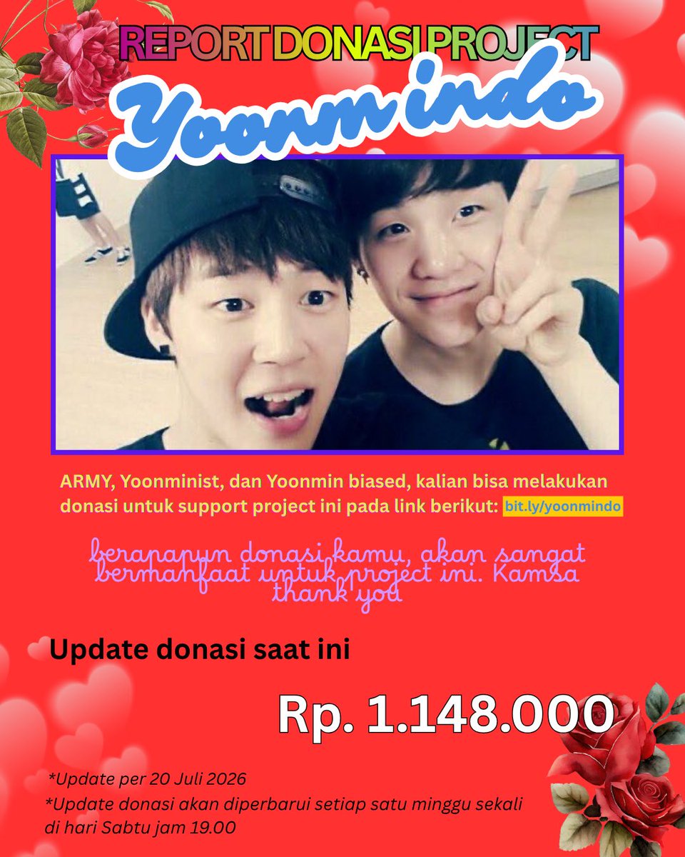 siinamoanroll's tweet photo. #YOONMINDO 🤟🏻😜
Taste the local pride! 
[ UPDATE DONASI ] 

Per 20 Juli, 2026 
🍜Total Donasi: 1.148.000 
🍜Goal: 6.960.000 

☕️ : 16,4% 
Link donasi: https://t.co/KkdCXKK2uw 

Smoga KT selalu Diberkahi REZEKI ..! amin... 🌹 https://t.co/pJ2IPdC7Uv