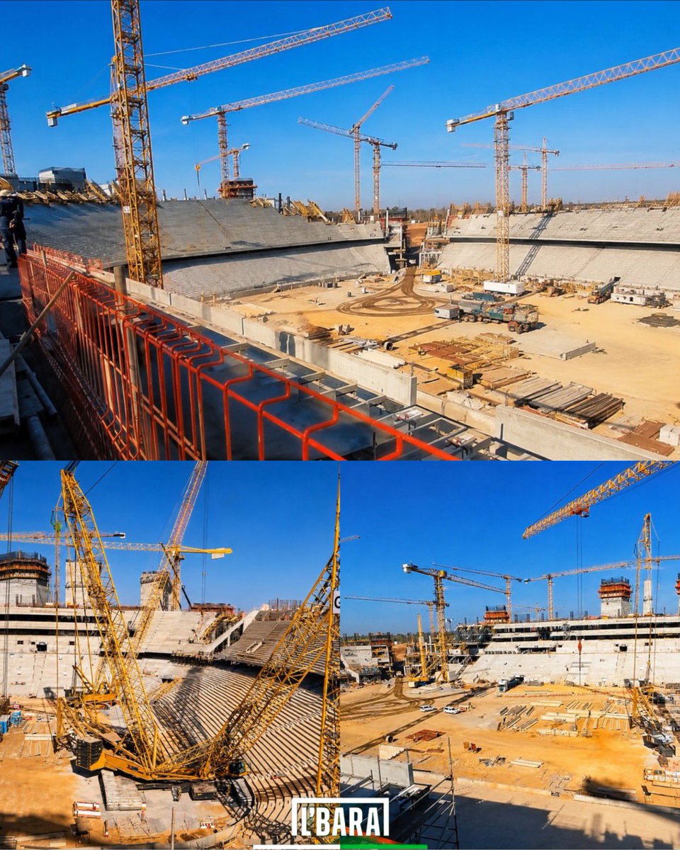 lbaramedia's tweet photo. 🏟️ Le plus grand stade de football au monde prend forme au Maroc ! 🇲🇦🏗️🚧
Les travaux avancent à un rythme soutenu. https://t.co/QZPRn446rk