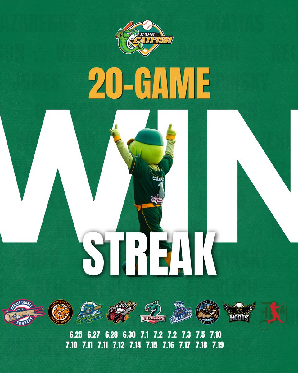 CapeCatfish's tweet photo. Not much else to sayβ¦..Back at Capaha Thursday night for a Double Header vs OβFallon. π
#Reelitin x #ProspectLeague https://t.co/4V2DJQWYKg