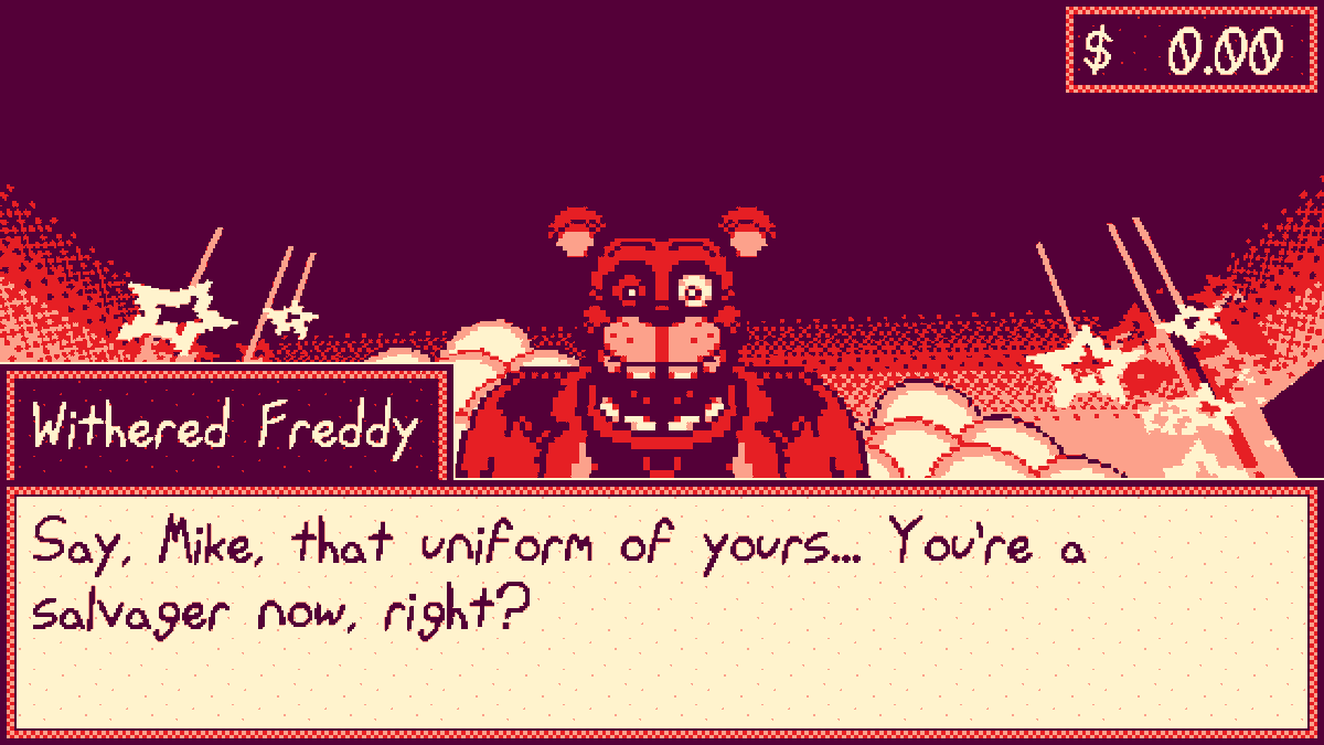 MangledArt's tweet photo. Screenshots from Custom Guard Mod. I did say that Mike only has custom dialogue for specific group of animatronics and not all.
#frickbears #fnaf https://t.co/6Mu8YehuNa