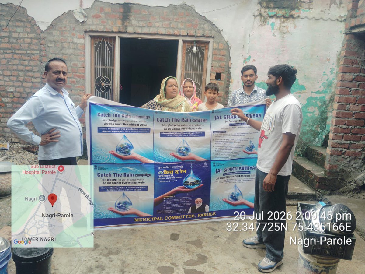 MCPAROLE's tweet photo. Spreading Awareness about Catch the Rain campaign and help save every drop of water. Together, we can conserve water and build a greener future. #CatchTheRain
@mygovindia
@DiprKathua
@JammuUlb
@MoHUA_India
@AnissaNabi1
@amrut_MoHUA
@md_sbm
@districtadmkat1
@JKHUDD1 https://t.co/5NtfgytN70