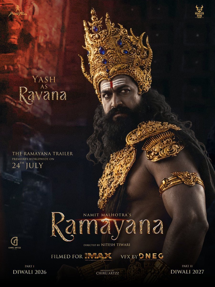 No_one_91_'s tweet photo. #Ramayana Trailer Will Be Out on July 24th 💥

#Yash #RanbirKapoor https://t.co/WHKgnf0udl