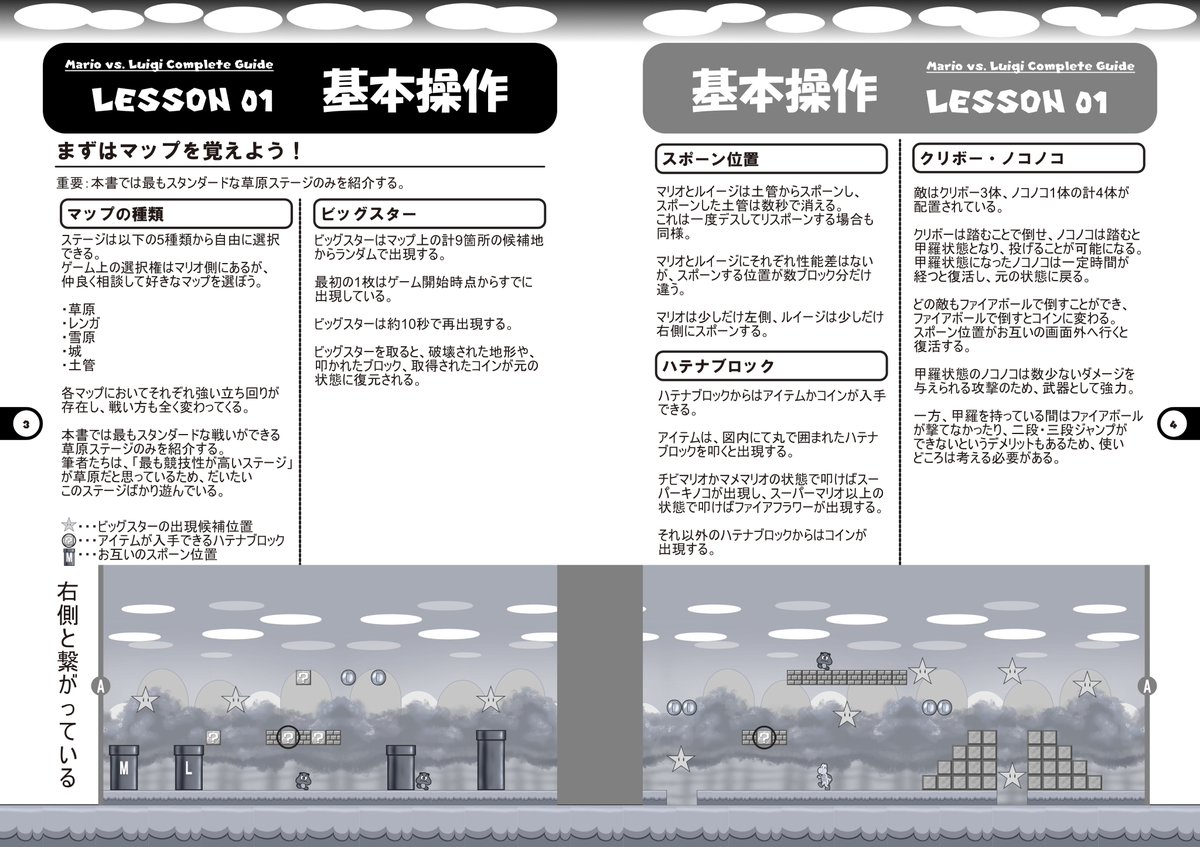 MariyLuuu's tweet photo. 【C108 夏コミ新刊】
『Newスーパーマリオブラザーズ』の「マリオVSルイージ」を徹底解説する本を頒布します！

サンプルページを少し公開します
興味を持っていただけた方は、ぜひスペースまでお越しください！
📍土曜日 東2ホール 東地区 “ニ”ブロッ���－46b サークル「青甲羅アンチ」
#C108
#コミケ https://t.co/VYJBnwGKg1