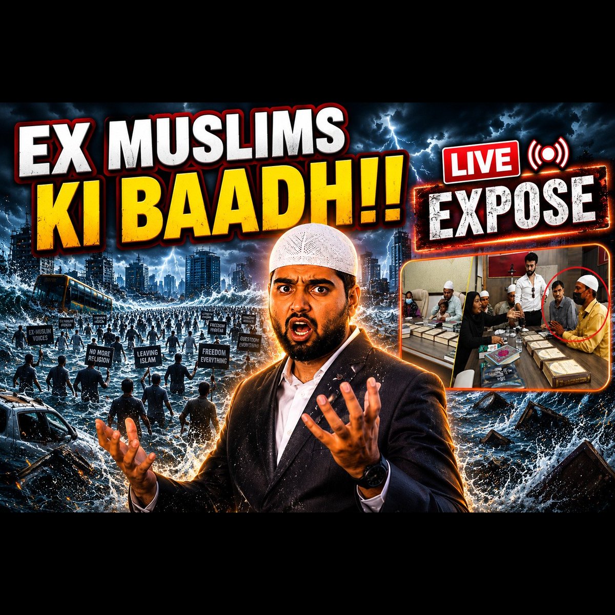 IRPCindia's tweet photo. Ex-Muslims Ki Tsunami Ka Live Postmortem!
Exposing Ex-Muslims | Episode 65 | Shadab Ahmad

🔴 Live Tonight at 9:00 PM

🎥 Watch Here: https://t.co/DFuKaUtOFz

#ExMuslim #ExMuslimsExposed #IslamicDebate #ShadabAhmad #IRPCIndia #LivePostmortem #IslamicResponse #Dawah #Islam https://t.co/FSI1R6RAbx