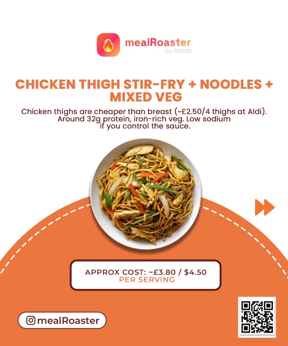 mealroaster's tweet photo. Eating well doesn't have to cost a fortune. 
These meals all come in under £10/$10 and are built around real protein, fibre, and balanced nutrition:
Grilled salmon + broccoli + brown rice 
Chicken thigh stir-fry + noodles 
Prawn + avocado + quinoa bowl https://t.co/ePgAUgvYNE