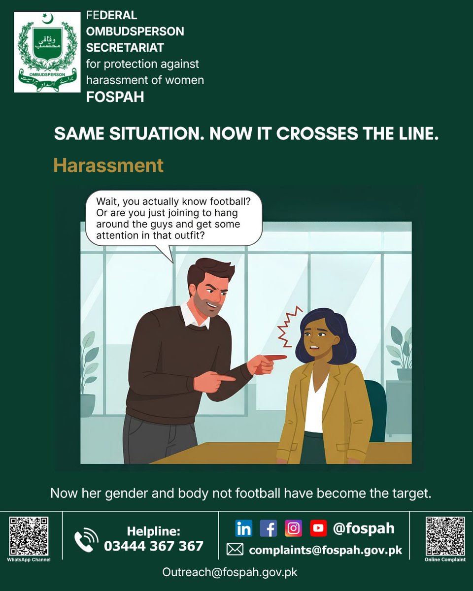 fospah's tweet photo. Workplaces thrive on conversation, collaboration, and even friendly competition. But there is a clear line between a colleague who engages with you as an equal and one who reduces you to your gender and appearance.
KNOW THE LINE.
#Fospah https://t.co/AEaFv8G0MO
