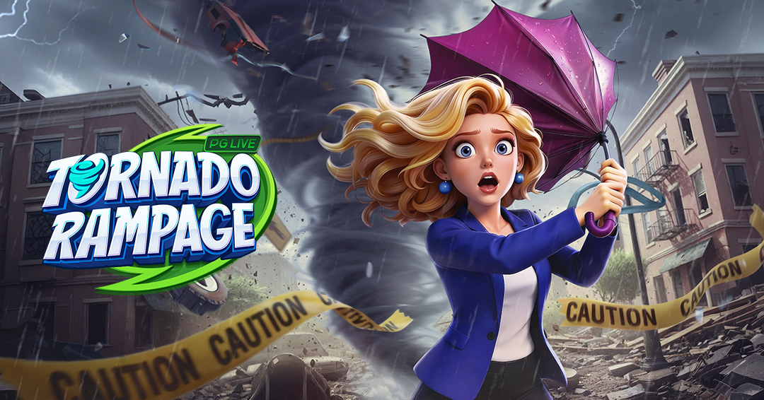 PGSOFTOfficial's tweet photo. [New Game] The skies are darkening and a record breaking tornado is closing in. 🌪️ While others run for cover, fearless reporter Mia steps toward the eye of the storm to capture the biggest story of her career. Do you have what it takes to face nature's ultimate challenge? https://t.co/QdaAQWhIj6