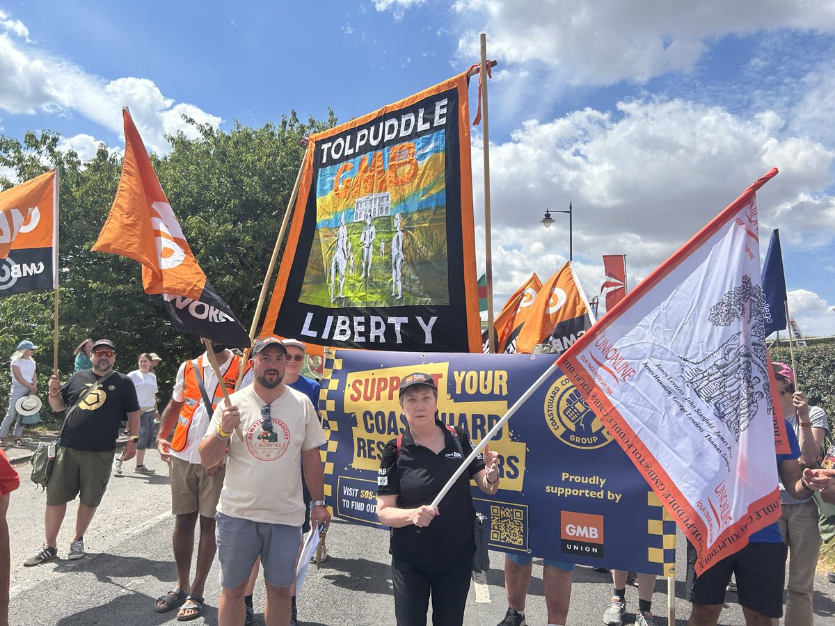 theAliHaydor's tweet photo. Proud to be marching with the GMB family at the Tolpuddle Martyrs Festival 2026.
Together, we honour those who fought for workers rights and continue the fight for a fairer future for everyone.
Fairness. Justice. Humanity.
✊🏾 Solidarity always.
#Tolpuddle2026 #GMBUnion https://t.co/p18NJ9ngQG