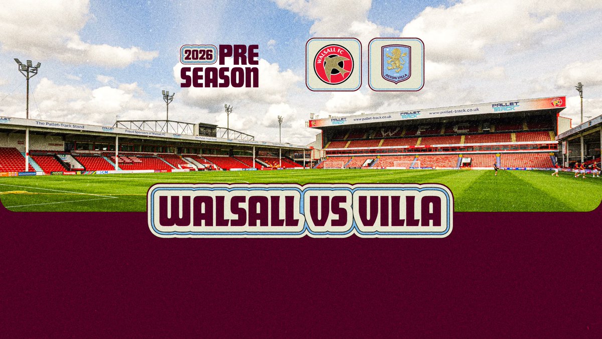 AVFCSupport's tweet photo. 🚨 Supporters are reminded that the deadline to purchase your ticket for our opening pre-season fixture against Walsall is 12pm today (Monday 20th July). 

ℹ️ These are on sale to 2026/27 Season Ticket Holders, Hospitality Season Ticket Holders and GA+ Season Ticket Holders & Adult and Junior members. 

🎟️ Tickets can be purchased below. ⬇️

https://t.co/QqFc5vXiLH

#AVFC