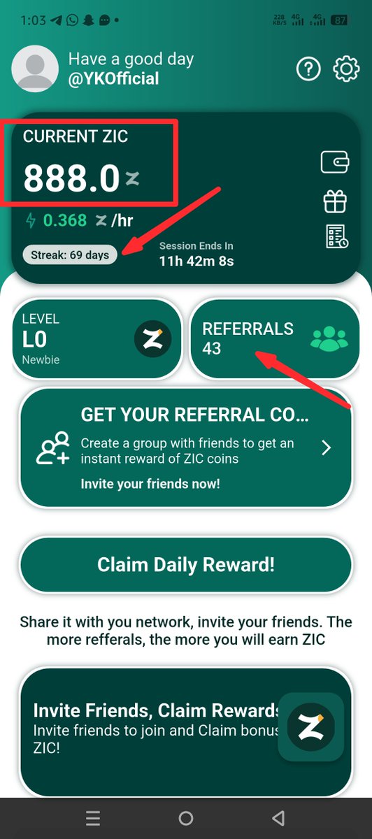 YKOff6l's tweet photo. @zic_app have completed 36 referrals, but my referral bonus is still not unlocked. I also do daily mining regularly. Only the reward for 5 referrals gets unlocked, but after claiming it, it resets again.
Please fix this issue. I've appealed repeatedly, but the issue persists. https://t.co/AaKcTTRW3V