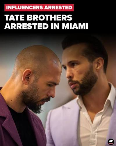 jong_slow's tweet photo. Meet The Tates   (Andrew and Tristan)

Now in Federal Custody. 

   Busted for Felony-level Fashion Crimes, Grapes, Trafficking, Drugs, Gang-banging, etc... 

#Crimes #CriminalActivity #Miami #Fashion https://t.co/9g9CT7AiiJ