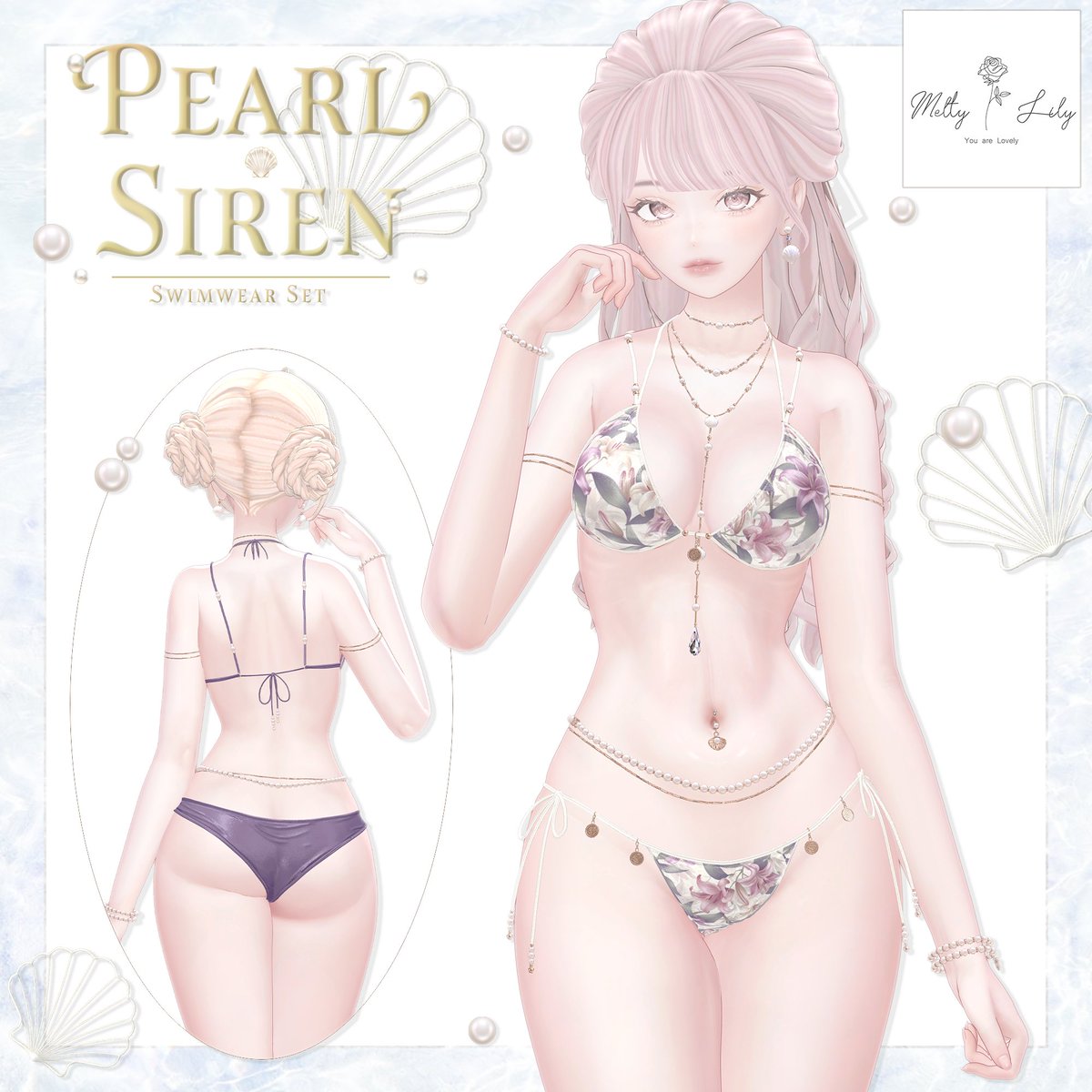 _Melty_Lily_'s tweet photo. ＼お待たせしました／
Pearl Siren 🐚🫧販売準備が整いました！

プレゼント企画のこちらのポストを
Repost＆Followで5名様にプレゼントします🎁✨
🤍RP&amp;スキが100突破するごとに当選者を1名追加

期間 7月22日 18:00〆 

🎀販売ページ🎀
https://t.co/i51bcD26RJ https://t.co/UoXLBa08MY
