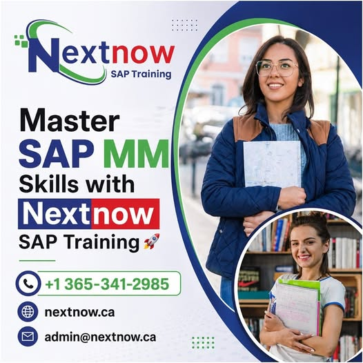nextnowca's tweet photo. Master SAP MM with practical online training, real-world projects, and career-focused guidance. Read more: https://t.co/8kahgKSOV1
#sapmm #sapmmtraining #saptraining #saps4hana #sapcertification #sapconsultant #erptraining #supplychainmanagement #sapcareer #onlinetraining https://t.co/DkYTG8v6Pb