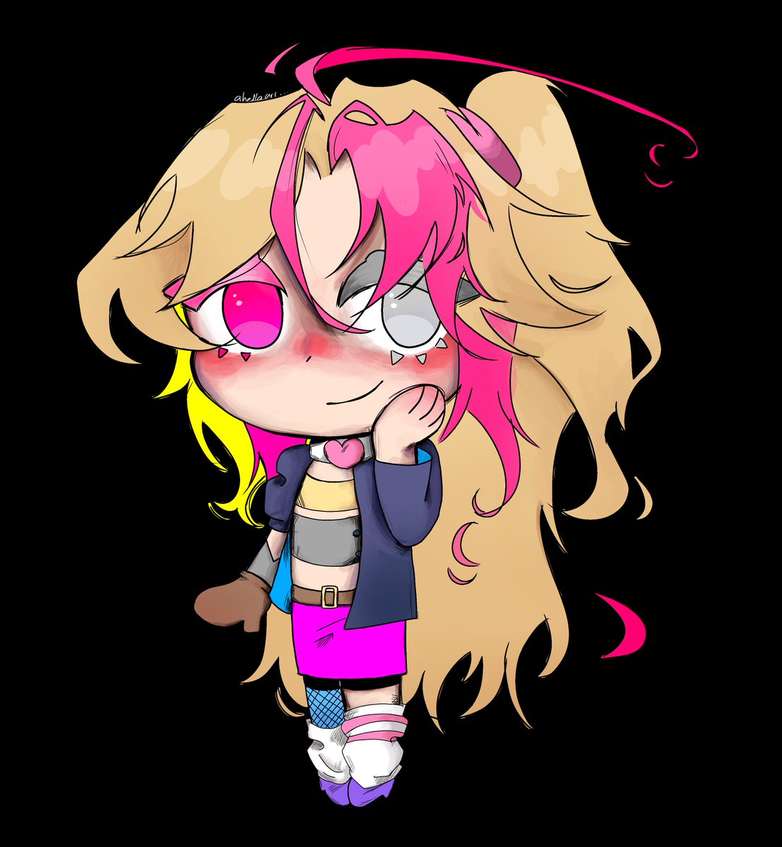 ahellaart_here's tweet photo. Flat color vs final chibii artt gosh i nerd to learn how  
#art #chibi #vgen #commissionㅤ #fypシ゚viral https://t.co/PNWkxvopma