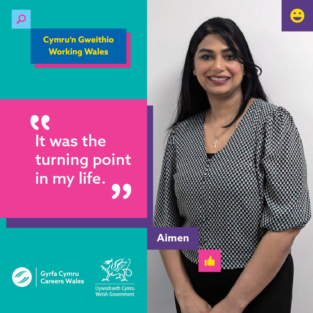 WorkingWales's tweet photo. After redundancy, Aimen lost confidence in her options 😔
 
With support from Andy and Lesley she rebuilt her confidence, updated her CV, and found a new role she loves 💪🏼
Read her full story: https://t.co/HCCjpyVsR2 https://t.co/vYM37aXHkQ