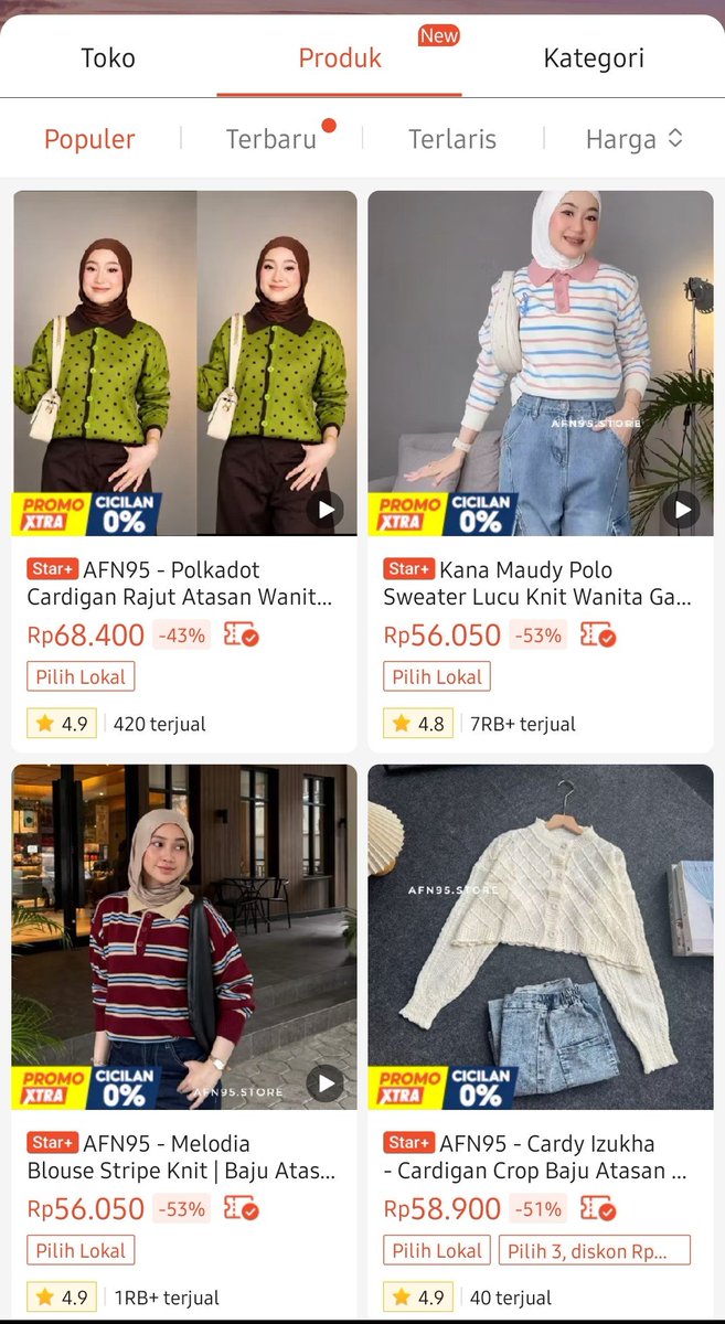 eaounona's tweet photo. AKHIRNYA NEMU TOKO INI‼️
Cardigan secakeep ini dan gampang di mix and match tapi harganya cuma 60k aja🥺🫶🏻 https://t.co/T4gQXUjdiT