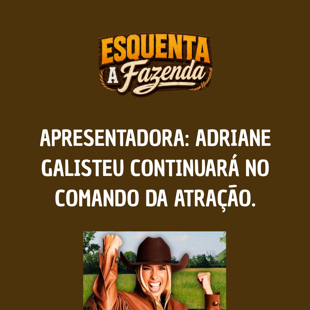 Bicudofeh's tweet photo. 🚨 A Fazenda 2026 promete mudanças históricas! 🌾

📅 Estreia em 14 de setembro.
🎤 Adriane Galisteu segue no comando.
❌ Fim do Paiol.
👥 22 peões desde o primeiro dia.
⚡ Nova dinâmica já na primeira semana.

#AFazenda #RealityShow #Record #AdrianeGalisteu #Viral https://t.co/ALijm43iju