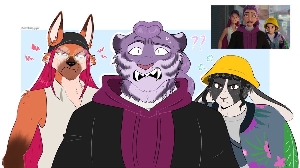 asmashed_papaya's tweet photo. (Finally) MORE #furrytrix YAY  #KPOPDEMONHUNTERS #polytrix #rumi #mira #zoey https://t.co/kULeWFWB86