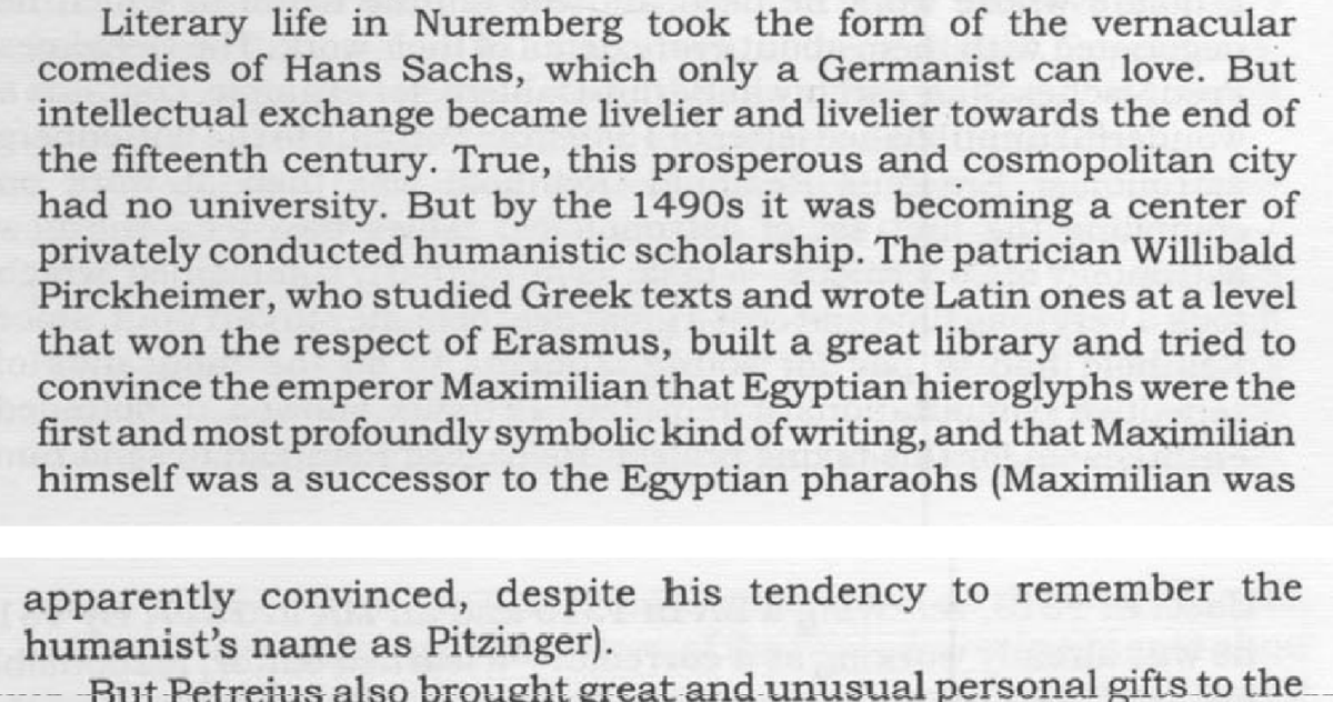Scholipeta's tweet photo. I'm working on Hartmann's 1542 edition of Peckham's Perspectiva communis, and have just come across this lovely passage about Pirckheimer (Grafton 1998). https://t.co/WDPZt2NYpY