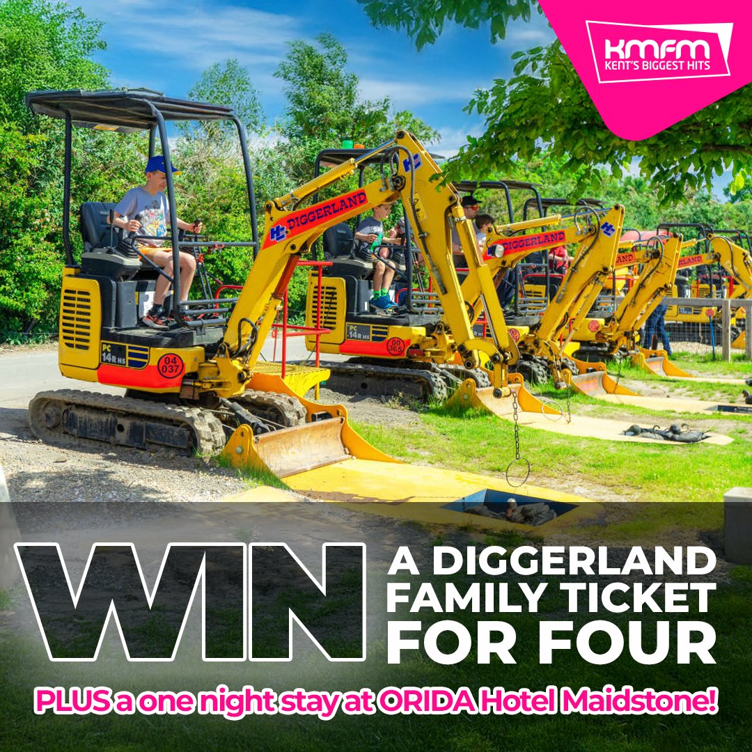kmfmofficial's tweet photo. WIN an unforgettable day out at @Diggerland_UK PLUS an overnight stay at @oridamaidstone with breakfast and dinner included! 🛌😋

Enter now at https://t.co/DVetGKWIds https://t.co/CGiEgAbMN4