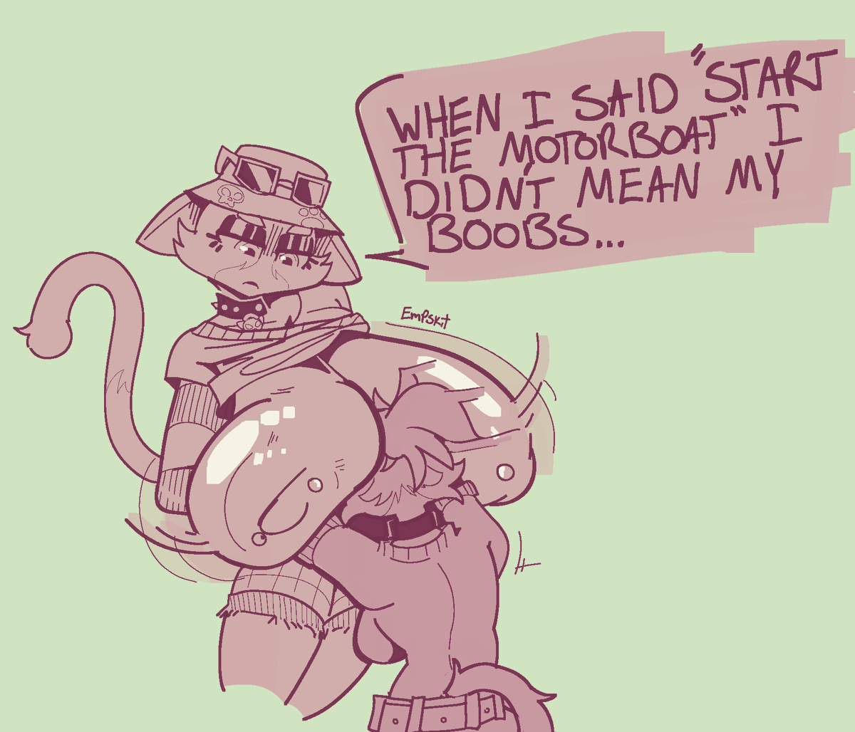 Emp_Skit's tweet photo. Wrong motorboat, Caty https://t.co/pIXJBz4CRa