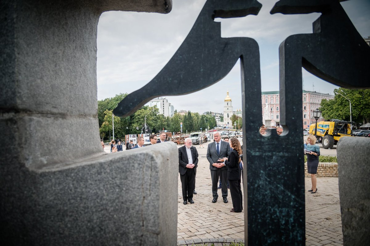 andrii_sybiha's tweet photo. I was pleased to welcome Archbishop Paul Richard Gallagher to Kyiv and thanked him for visiting Ukraine at a time when Russia continues to intensify its terror against our civilians. 

During his visit, Kyiv came under yet another massive Russian missile and drone attack. No briefing can convey the reality of this war better than witnessing it firsthand.

I expressed gratitude for the Holy See's unwavering solidarity with the Ukrainian people, its humanitarian efforts, and its consistent moral leadership in support of peace, human dignity, and international law.

I stressed that one of our highest humanitarian priorities remains securing the return of all Ukrainian prisoners of war, unlawfully detained civilians, and every deported Ukrainian child.

Russia is waging war not only against Ukraine, but also against faith itself. Since the beginning of the full-scale invasion, nearly 740 religious sites of different faiths and denominations—including Orthodox churches, Catholic churches, Protestant places of worship, mosques, synagogues, and other religious buildings—have been damaged or destroyed by Russian attacks. 

I also emphasized the urgent need to protect Ukraine's religious and cultural heritage, particularly after Russia's recent strike on the Kyiv Pechersk Lavra, and called for continued international support in these efforts.

I briefed Archbishop Gallagher on the battlefield situation, Ukraine's peace efforts, and Europe's growing role in advancing a comprehensive and lasting peace. 

The Kremlin continues to escalate terror against civilians and expanding its campaign to recruit mercenaries around the world, including in Africa. We discussed ways to help prevent such exploitation of vulnerable communities through dialogue with partners and religious leaders.

We also discussed further humanitarian cooperation and support.