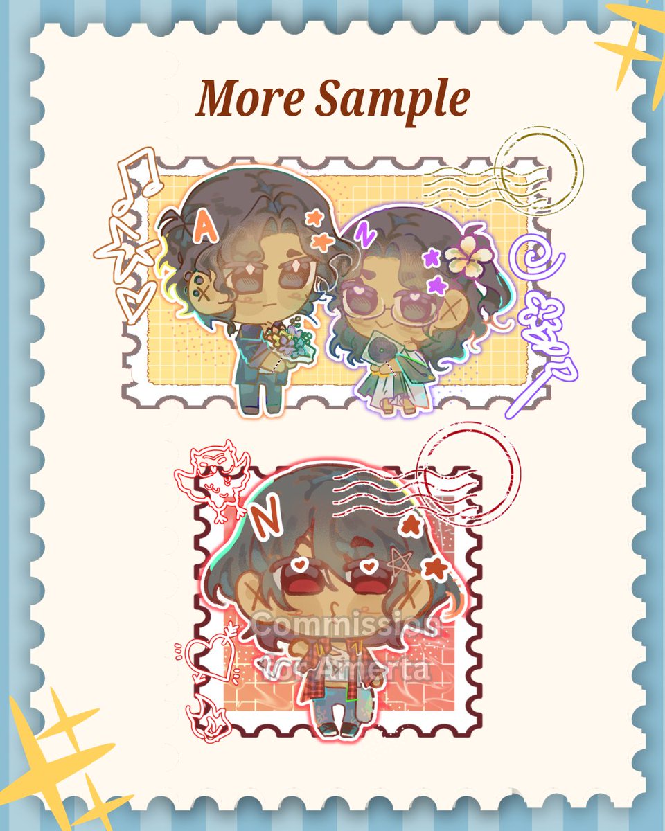 Itsmeclover_'s tweet photo. [ 🔁 &amp; 🩷 are appreciated]

Hi hiii! clo buka Cheeb C!mmission versi stamp for local onlyy~

please check and read TOS carefully!

#artidn #Commissionopen #zonakaryaid #zonauang https://t.co/Y5lnI865DP
