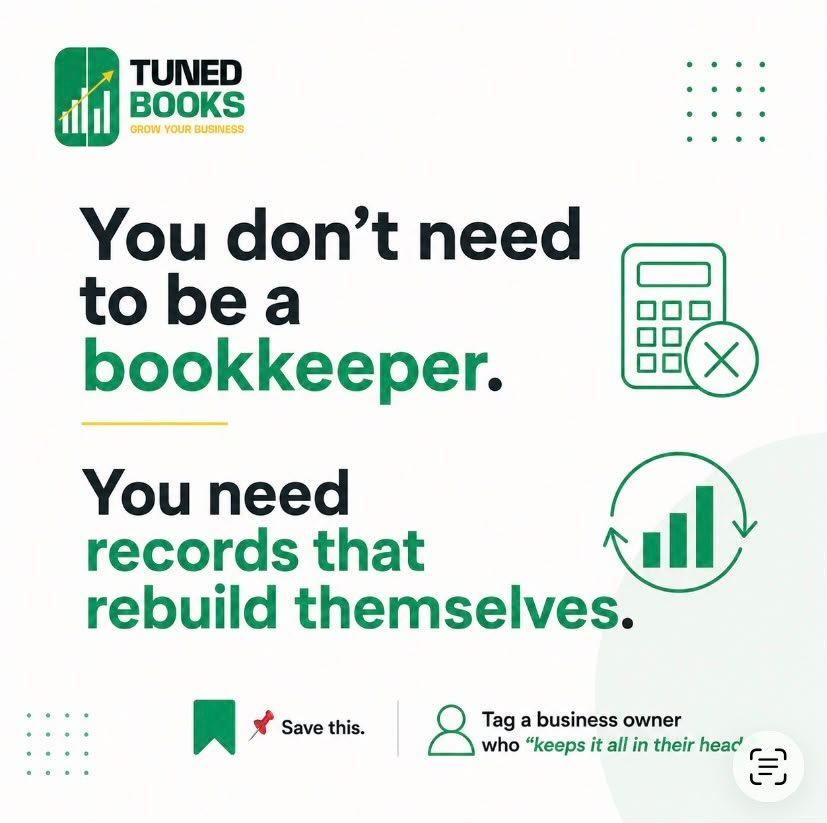 tunedbooks's tweet photo. Profit is in the records.
Stress is in the head.

You don’t need to be a bookkeeper. You need @tunedbooks to automate business records and grow smartly.

Search tunedbooks today from your favorite stores to get started for free. https://t.co/6iyec4EGAC