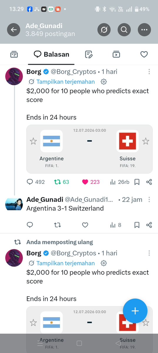 Ade_Gunadi1998's tweet photo. @Borg_Cryptos I just hope you don't give false hope to the people who answered correctly; you cannot imagine how much that promised money means to them—they need it for their families or to buy something they have long dreamed of. https://t.co/4kh4LPInwX