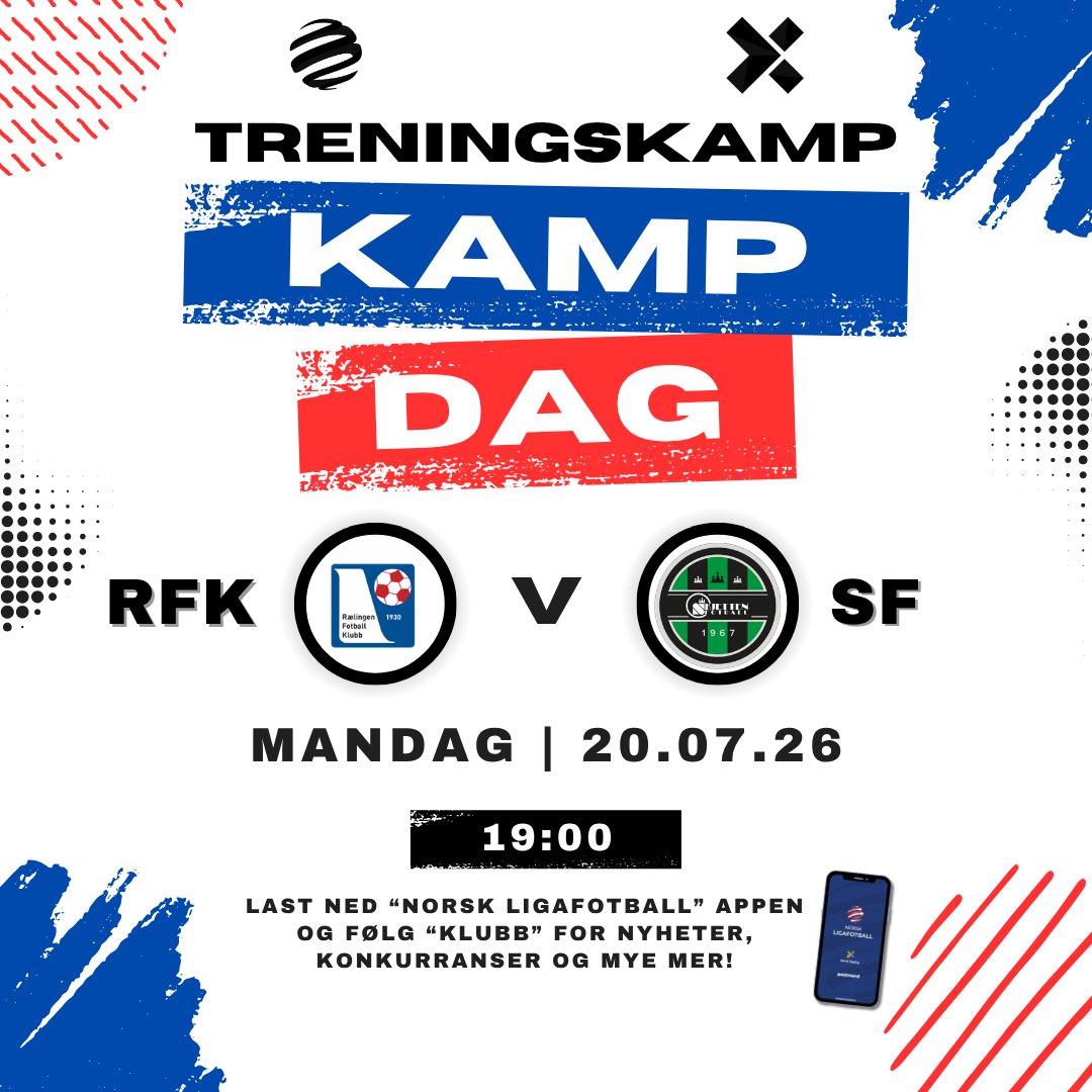 ralingenfkAlag's tweet photo. ‼️KAMPDAG‼️
Som en del av oppkjøringen til andre del av 2026 sesongen tar vi i kveld i mot Skjetten til treningskamp i Kollen kl 19!
Sees vi?💙❤️
#rgta https://t.co/Lvsmeikm02