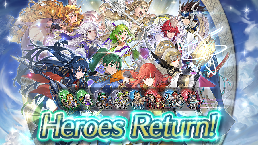 FE_Heroes_EN's tweet photo. The New Heroes Return summoning event is here, with 8 Heroes (Harmonized, Rearmed, Attuned, and Entwined). The initial Focus Heroes appearance rate is 6%! (Regular 5★ Heroes cannot be summoned.)
Summon 40+ times in this event to choose a 5★ Focus Hero to summon for free. #FEHeroes