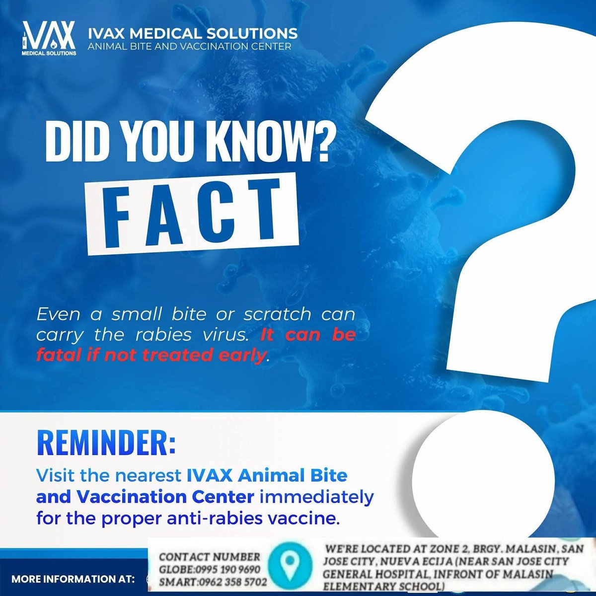 Ivaxsanjose's tweet photo. Protect yourself and your loved ones, 
BE PROTECTED! 🛡 GET VACCINATED! 💉

LOCATED AT
📍Zone 2, Maharlika Highway, Brgy. Malasin San Jose City, Nueva Ecija (Near San Jose City General Hospital, Infront of Malasin Elementary School)

Contact us for inquiries☎️
 Globe:09951909690 https://t.co/ez9B8kzBKs