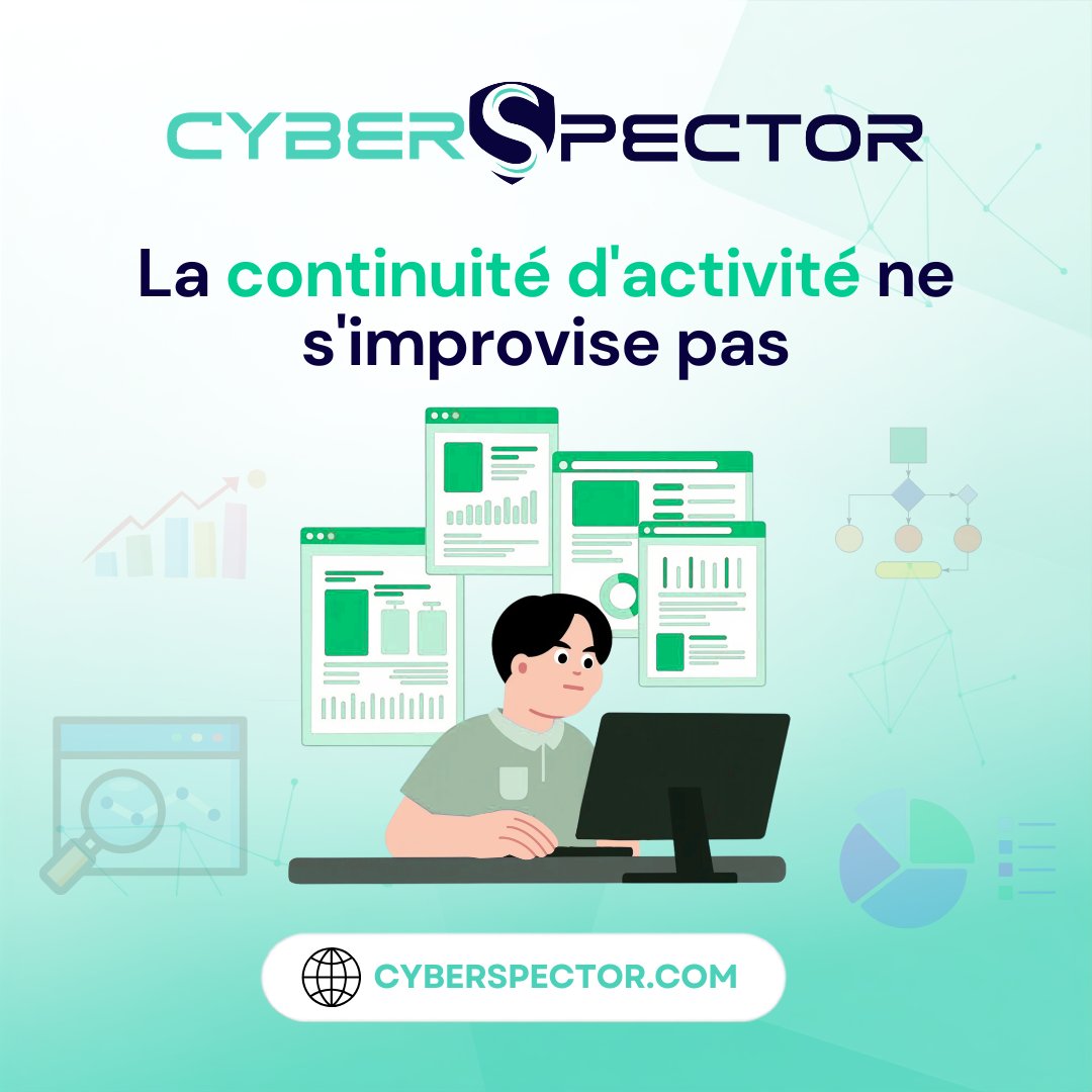 Cyber_Spector's tweet photo. La continuité d'activité, c'est de la stratégie, pas de la chance.
Cartographie rigoureuse des processus → Plans de secours testés → Équipes entraînées → Suivi des indicateurs. https://t.co/xusMVTNNef