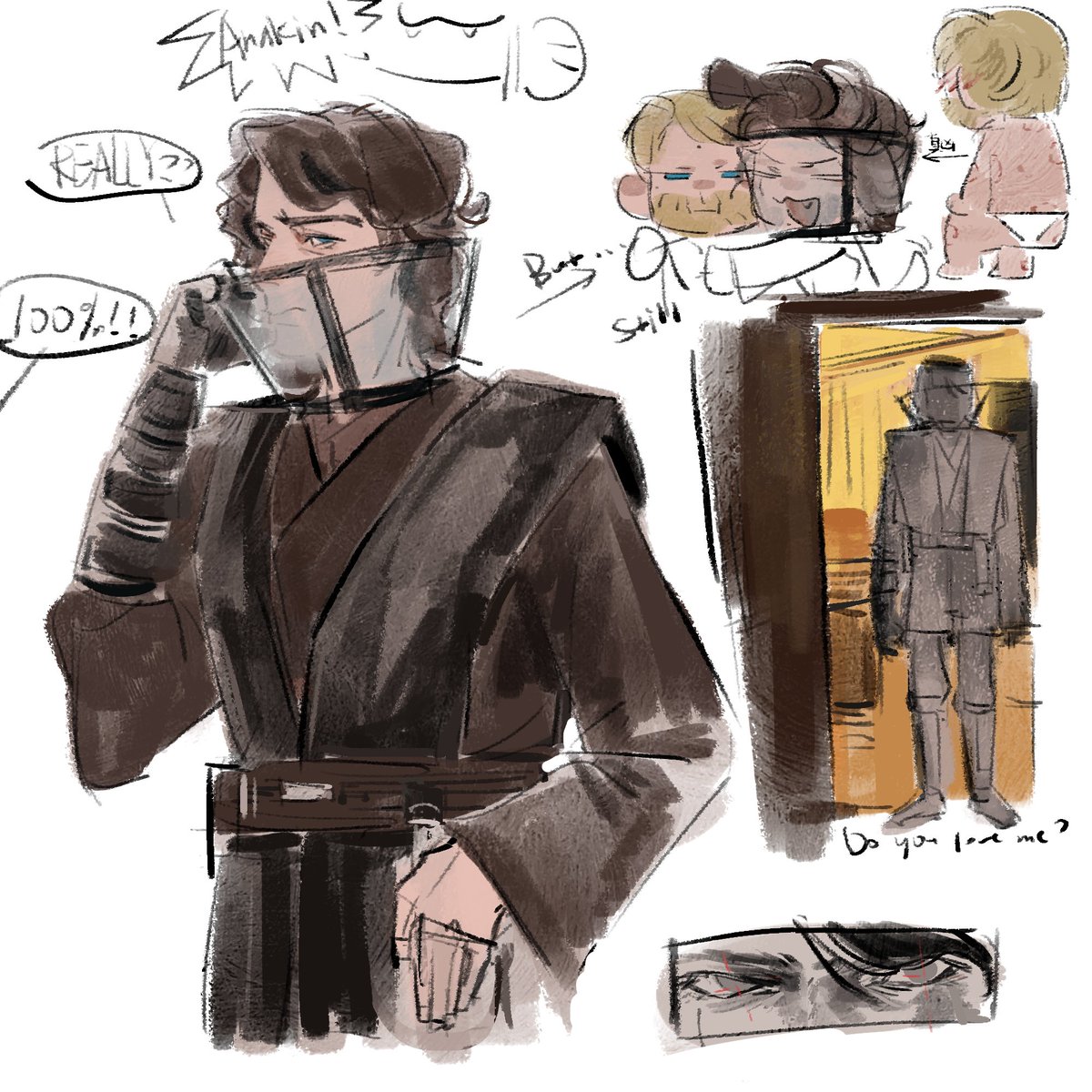 wu_yexi's tweet photo. #obikin 
Anakin likes biting... https://t.co/12b2bSBs1G