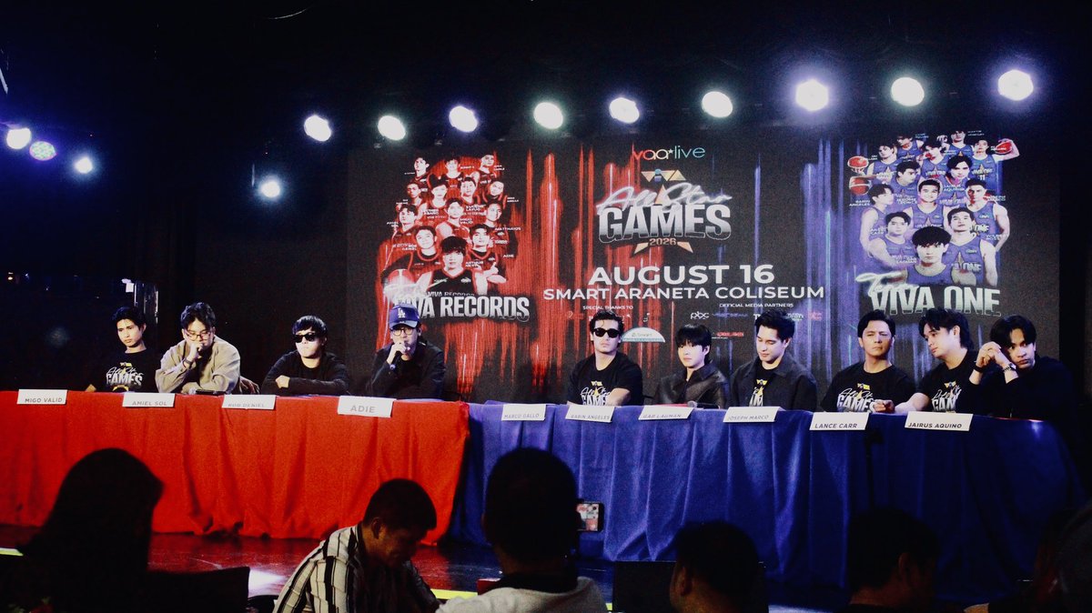 vaa_live's tweet photo. VIVA ALL STAR GAMES 2026 PRESS CONFERENCE 

Watch the VIVA ALL STAR GAMES 2026 Press Conference on VAA LIVE's Facebook Page! Panoorin at alamin ang mga dapat abangan sa harapan ng Team VIVA ONE at Team VIVA RECORDS! 👊🔥🏀

Hosted by CJ Villavicencio.

#VivaAllStarGames2026 https://t.co/tVBOt3an9L
