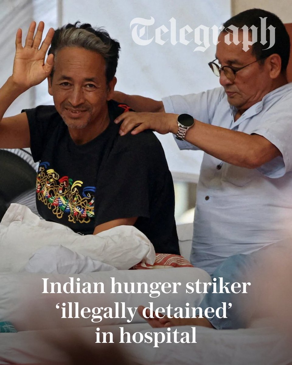 Telegraph's tweet photo. An Indian hunger strike activist has been forcibly removed by police and taken to hospital against his will, his wife has claimed.

🔗 https://t.co/AbpfA5rZNk https://t.co/fslQwy7YXk