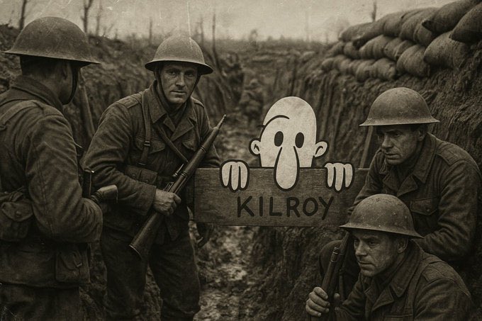 Styles069800's tweet photo. A new week, a new wave of momentum. If you’re building in this space, $KILROY is the memecoin you need to have on your radar. 

The lore is dope asf and the community here is vigorous, 

KILROY WAS HERE https://t.co/sZzvaCxY5F