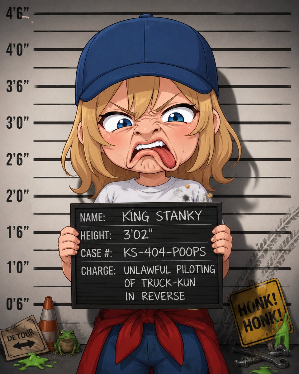 Gremsworkshopv2's tweet photo. Time for another community prompt!💚
Give your OC a completely harmless, cartoonishly ridiculous booking photo and let the AI invent a funny charge based on their design and personality.
🚨Be sure to fill in the Character Name
Prompt ➡️https://t.co/FGk2tmdUw9 https://t.co/BnLYsPHVaq