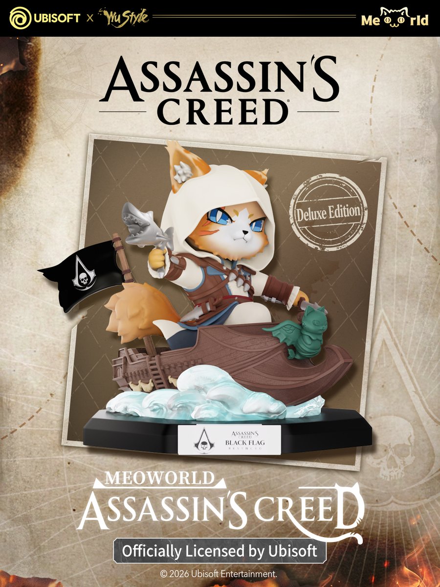 wustyleofficial's tweet photo. 🏴‍☠️MeoWorldAssassin'sCreed Edward Cat Figurine 【Deluxe Edition】coming soon!
JACKDAW or EI IMPOLUTO?

#AssassinsCreed #Ubisoft #MeoWorld #Wustyle https://t.co/uivpl4KWX6