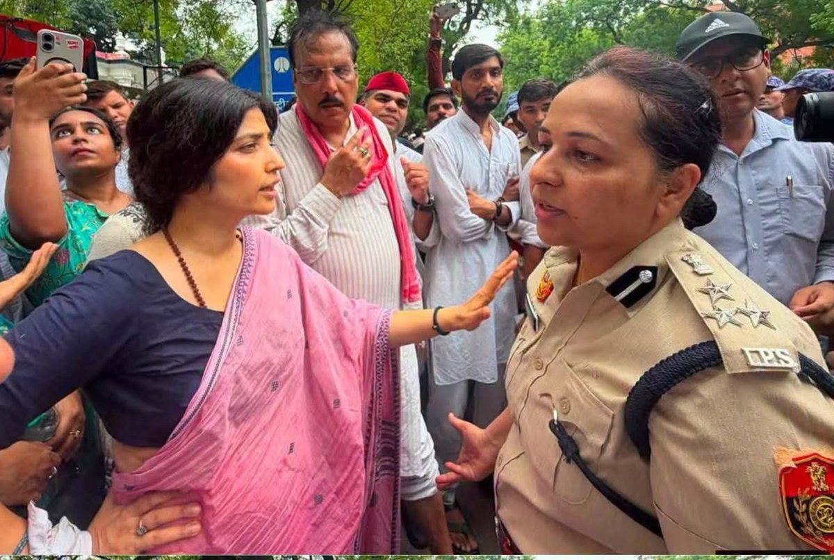 CJP_for_India's tweet photo. दिल्ली पुलिस से निवेदन है कि डिटेन किए गए सभी सांसदों को तत्काल छोड़ा जाए। https://t.co/tYtJgfAmty