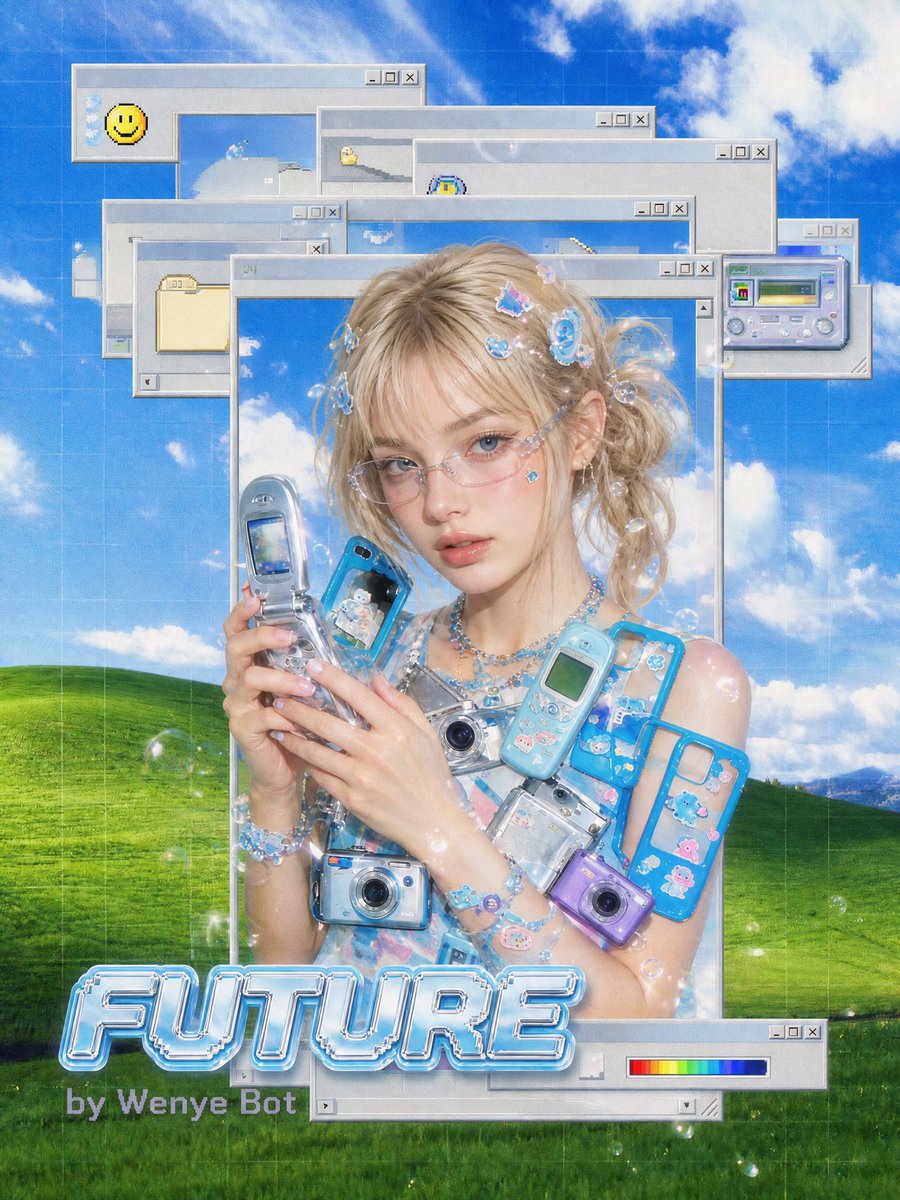 Y2K Retro Digital Poster example 1
