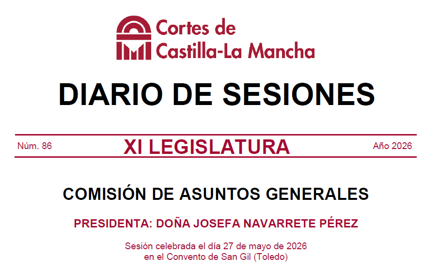 cortesclm's tweet photo. 🧐 Ya está disponible para consulta y descarga el Diario de Sesiones de la Comisión de #AsuntosGenerales del 27 de mayo, presidida por Josefina Navarrete, con la comparecencia del presidente del @CRT_clm para exponer la Memoria Anual de actividad: https://t.co/OQp9U6tQLL https://t.co/tOerTp5LTW
