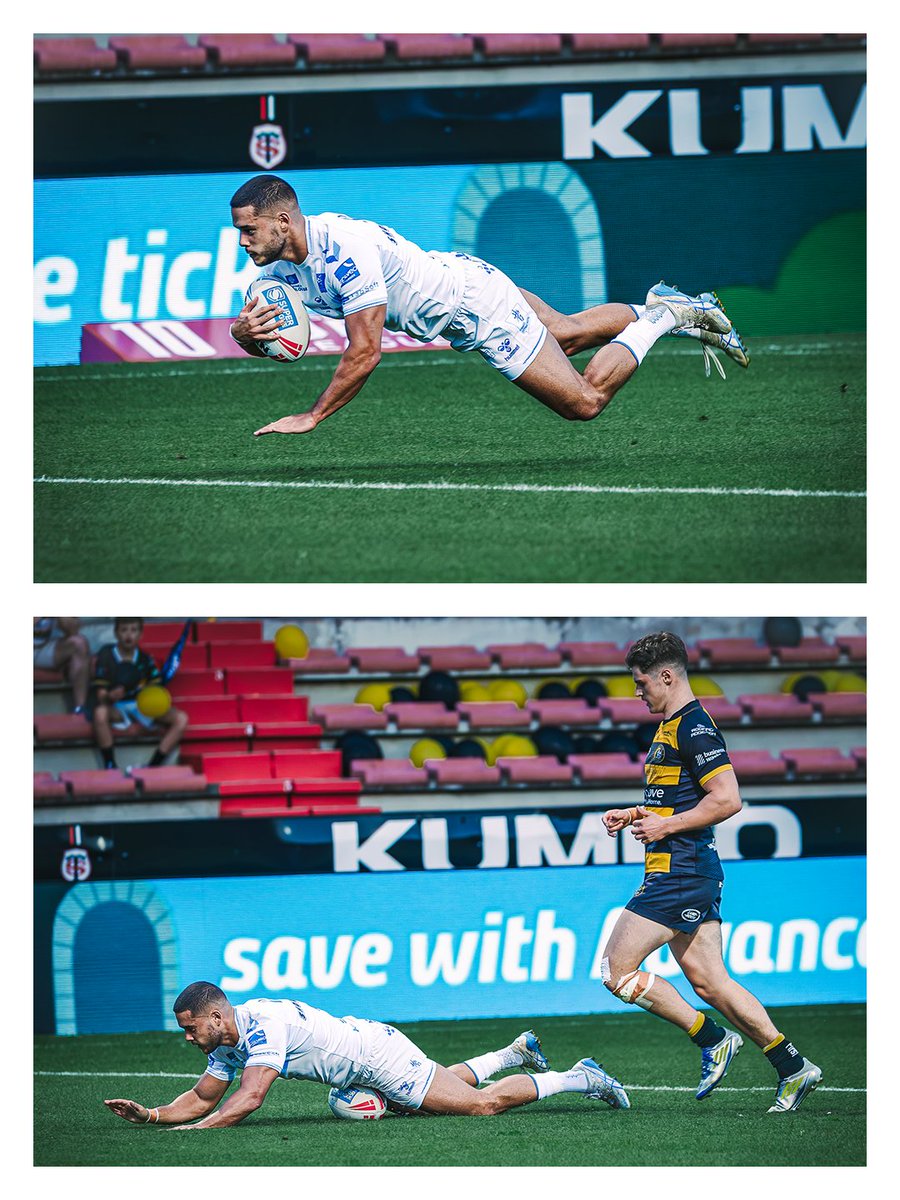 TOXIII's tweet photo. 𝐋𝐚 𝐩𝐚𝐬𝐬𝐞 𝐝𝐞 3️⃣ 🤩

Revivez en photos la victoire de nos Olympiens face à York, samedi soir à Ernest Wallon 🏟️

Un troisième succès consécutif qui permet au TO de consolider sa 9ᵉ place au classement de @SuperLeague avant la réception des Dragons Catalans, samedi à Wallon. 💪

📲📺 Résumé vidéo, statistiques et toutes les infos du match sont à retrouver sur notre site : https://t.co/XdfDiuP0a2

#TOgether