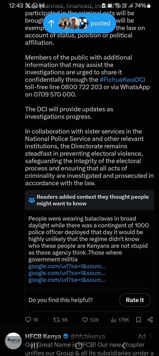 eljeffinyo's tweet photo. @DCI_Kenya Community notes with the W https://t.co/4xDm3axYq5