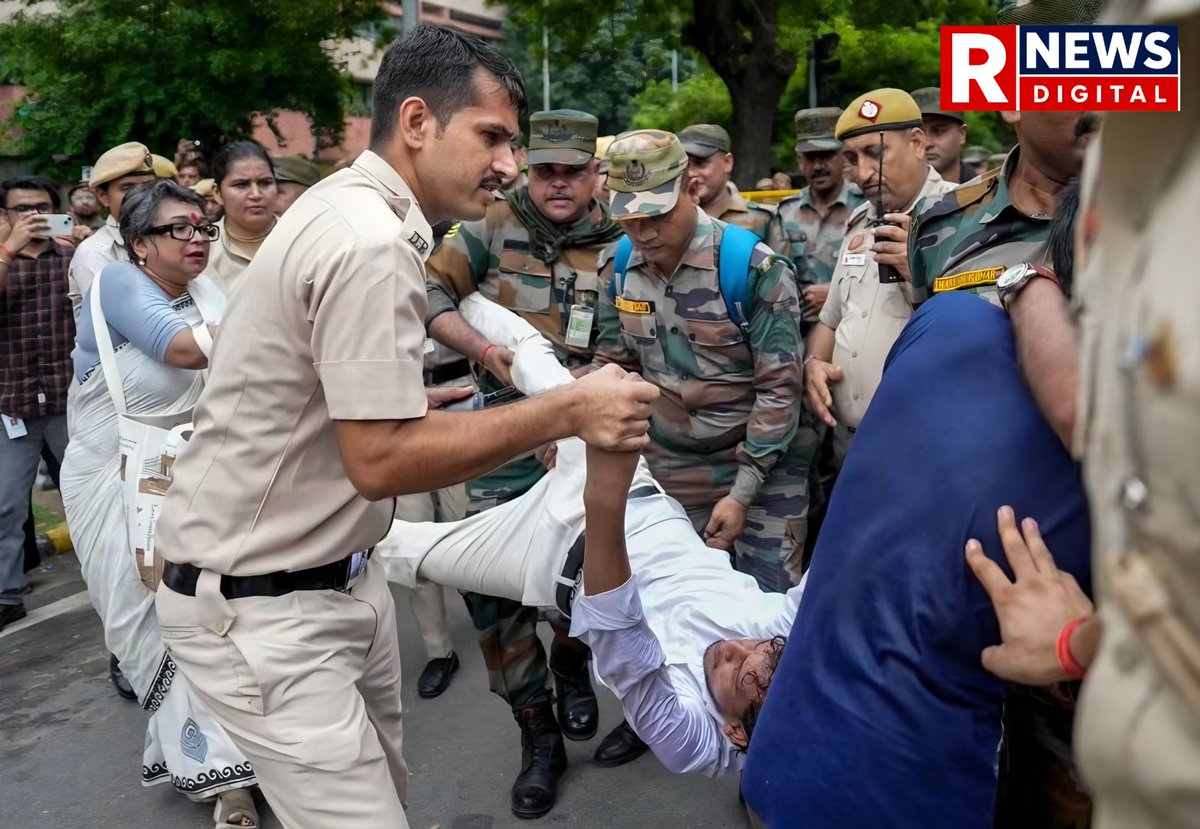 DainikSamachar7's tweet photo. #CJPProtest।  का ' संसद चलो मार्च, जंतर-मंतर से संसद जाने की कोशिश कर रहे प्रदर्शनकारियों पर पुलिस ने छोड़े आंसू गैस के गोले

#SonamWangchuk | #DelhiPolice | #AbhijeetDipke #RNewsDigital https://t.co/kdukNyGYqV