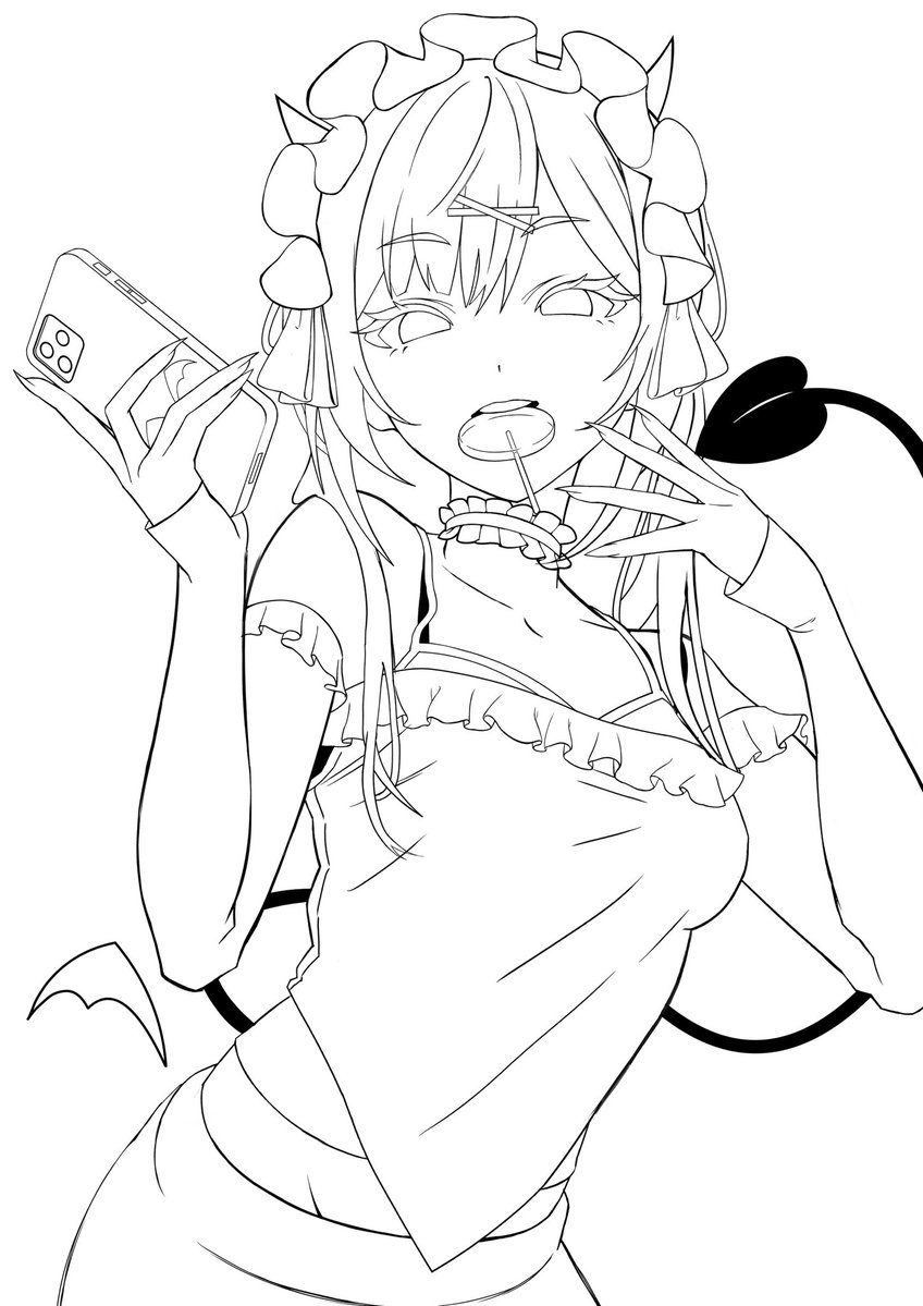 以前オープンキャンパスで提供した塗り絵用の線画です。 せっかく