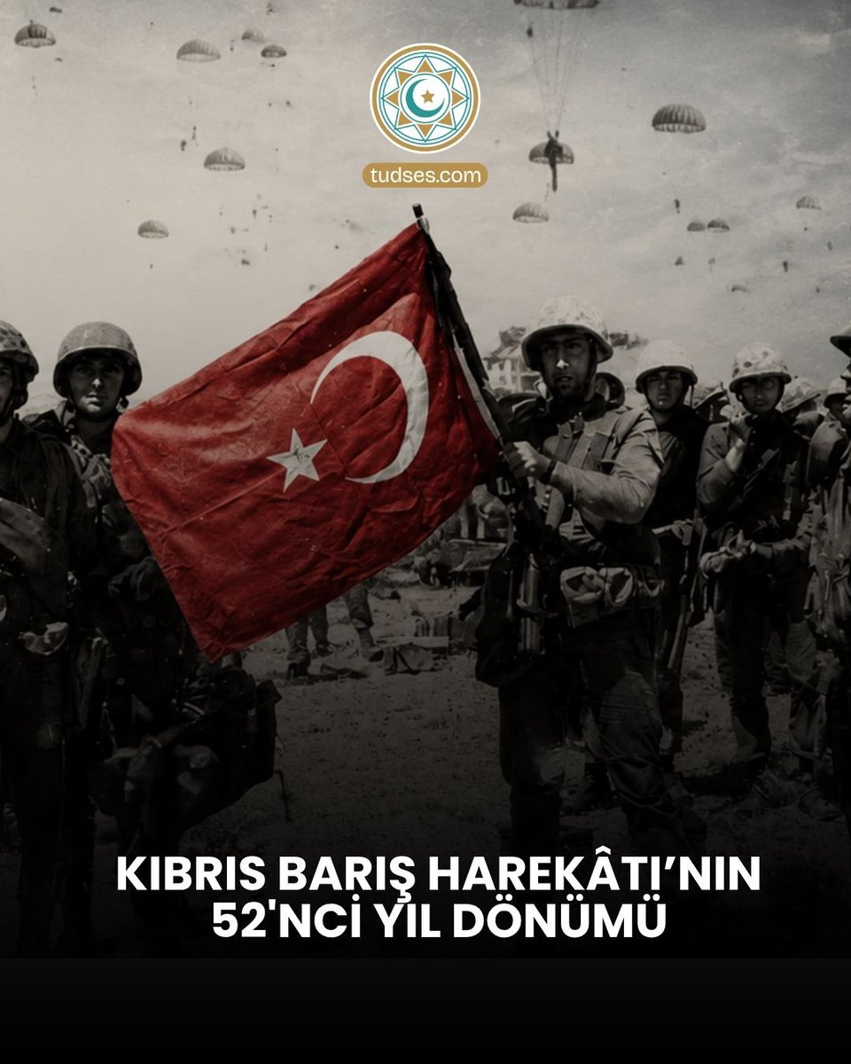 tudsesorg's tweet photo. Türk Silahlı Kuvvetleri'nin Kıbrıs'ta Türklere yapılan saldırıları durdurmak ve Ada'ya barış getirmek üzere düzenlediği Kıbrıs Barış Harekâtı'nın üzerinden 52 yıl geçti.

Detaylar için 👉 https://t.co/7CMuuxpwP7 https://t.co/2jVKrEj41Q