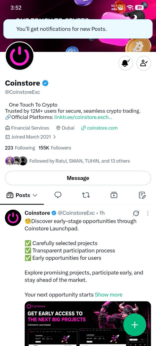 cryptohabib009's tweet photo. @CoinstoreExc @SwagGold25 Answer: A

@yam_mar58087 
@RShuaibu58585 
@ummunurain62 

Uid: 36310276304302891 

#Coinstore https://t.co/SvM2WA3Xht
