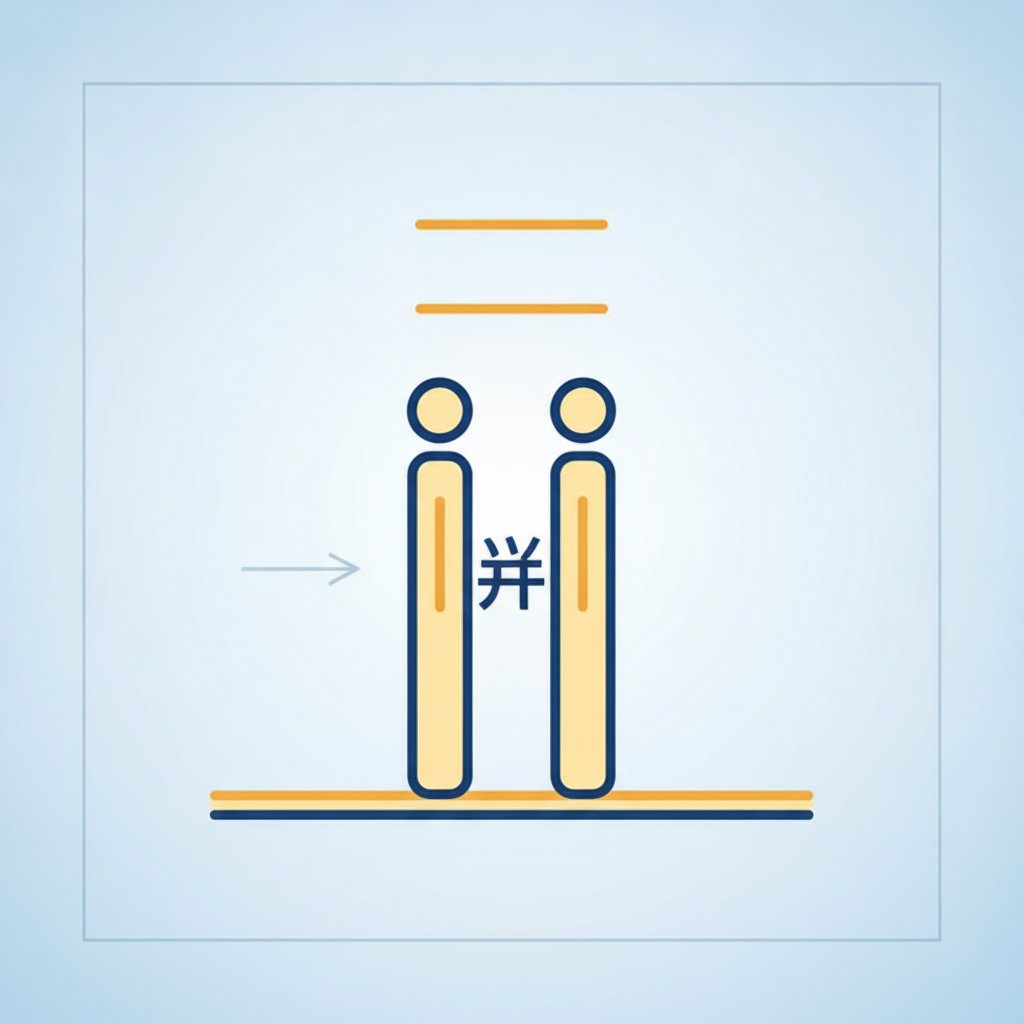kanjipalaceapp's tweet photo. 並 (なら.ぶ, なら.べる, なら.びに, なみ; ヘイ, ホウ) = line up, arrange, equal.

To bring things into parallel and line up perfectly, consider each element having a vertical stroke (｜) like a standing person. We need at least two (二) such elements, standing on a single ground (一), brought side-by-side (并) to form a perfect line up.

EXAMPLE WORDS
to line up, to stand in a line = 並ぶ (ならぶ)
and, as well as = 並びに (ならびに)
row of trees = 並木 (なみき)

EXAMPLE SENTENCES
こちらに並んでください。
こちらにならんでください。
Please line up here.

本を棚に並べた。
ほんをたなにならべた。
I arranged the books on the shelf.

彼は並の学生だ。
かれはなみのがくせいだ。
He is an average student.