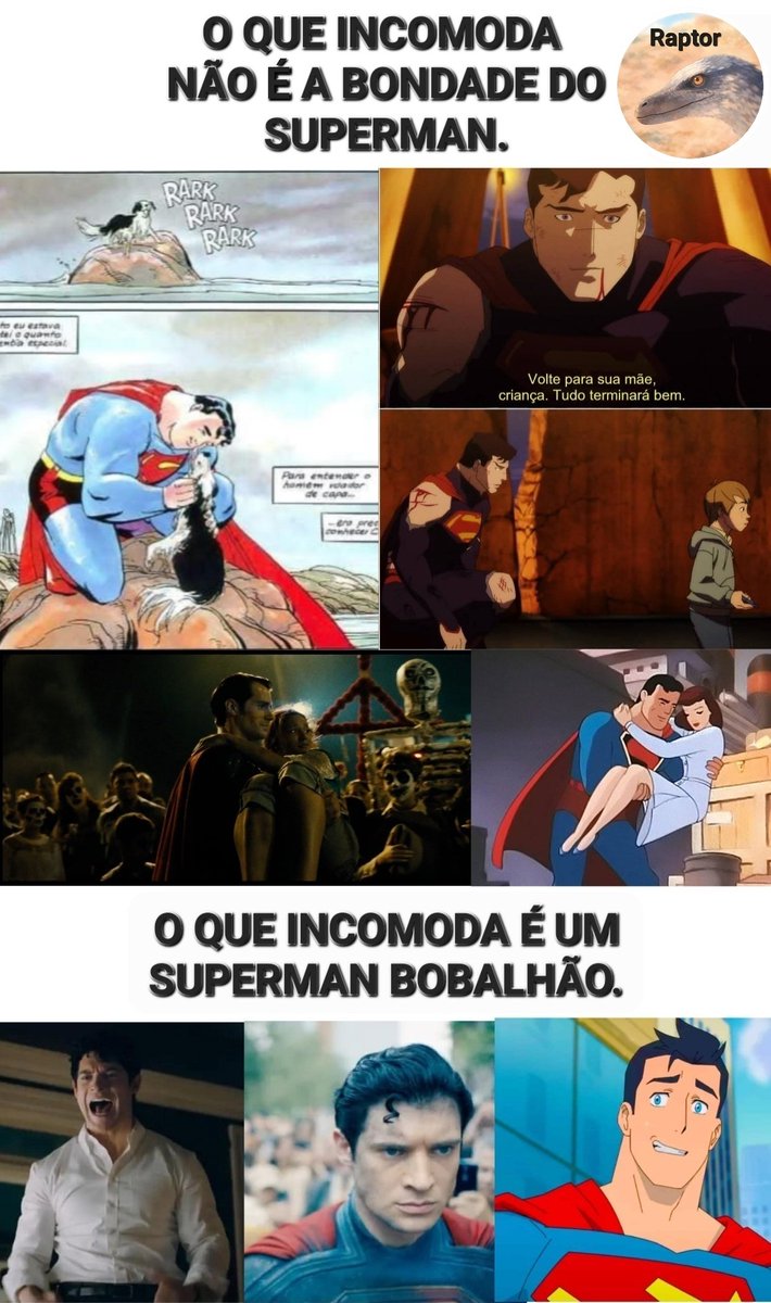 Raptor229593's tweet photo. Superman nunca foi um bobalhão, mas sim um personagem sério e nisso o Superman do Henry Cavill estava certo. https://t.co/gd1Ttozhjn